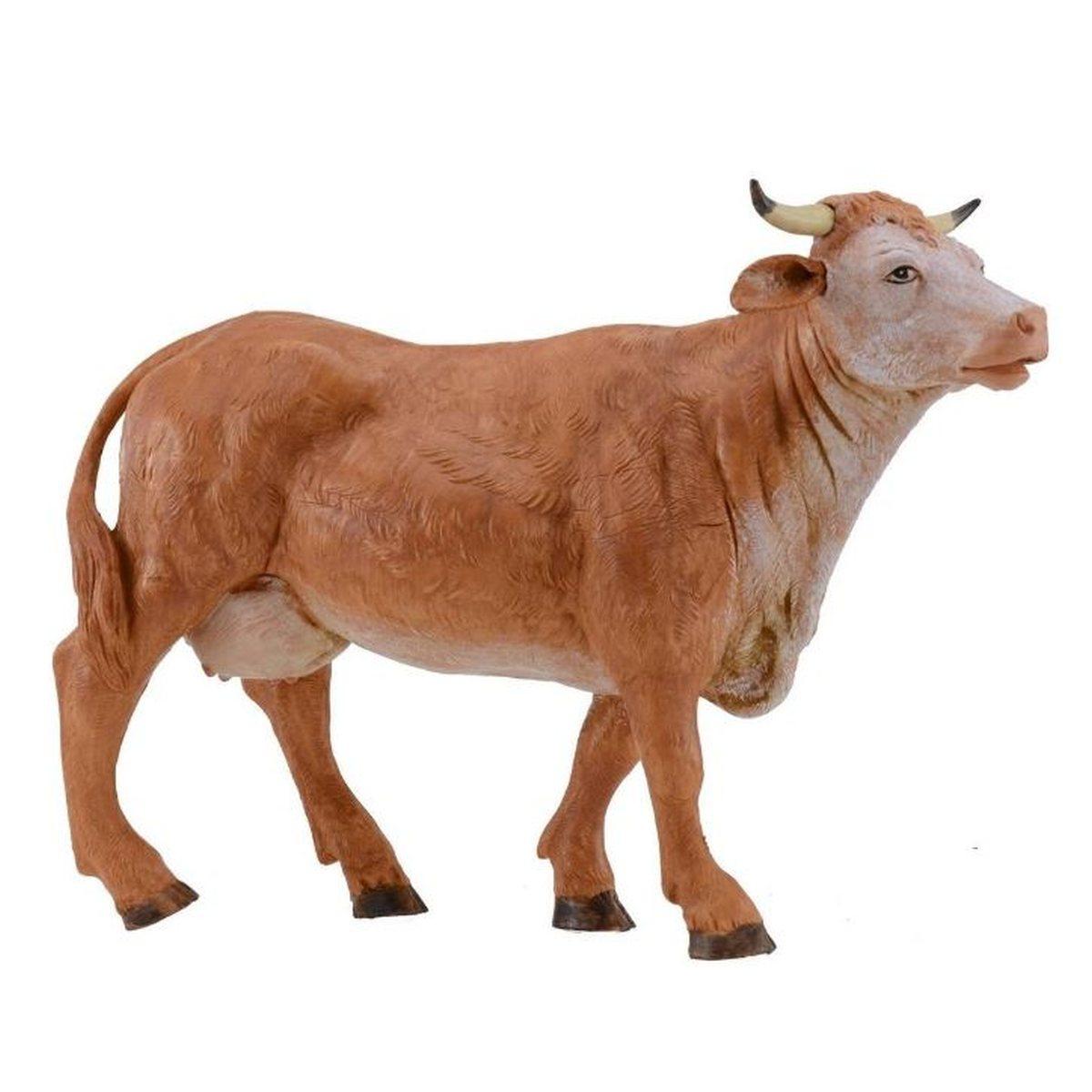 Statua presepe 30 cm bue in piedi