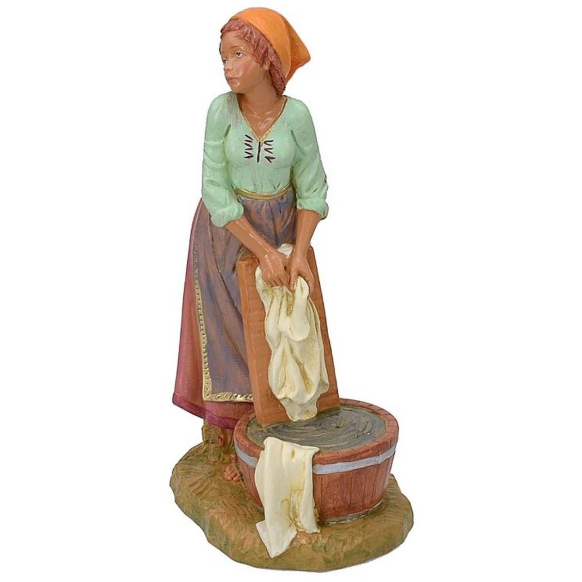 Statua presepe 30 cm lavandaia