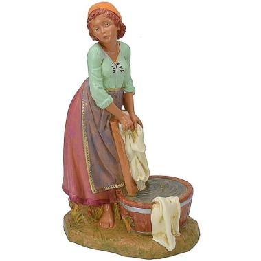 Statua presepe 30 cm lavandaia