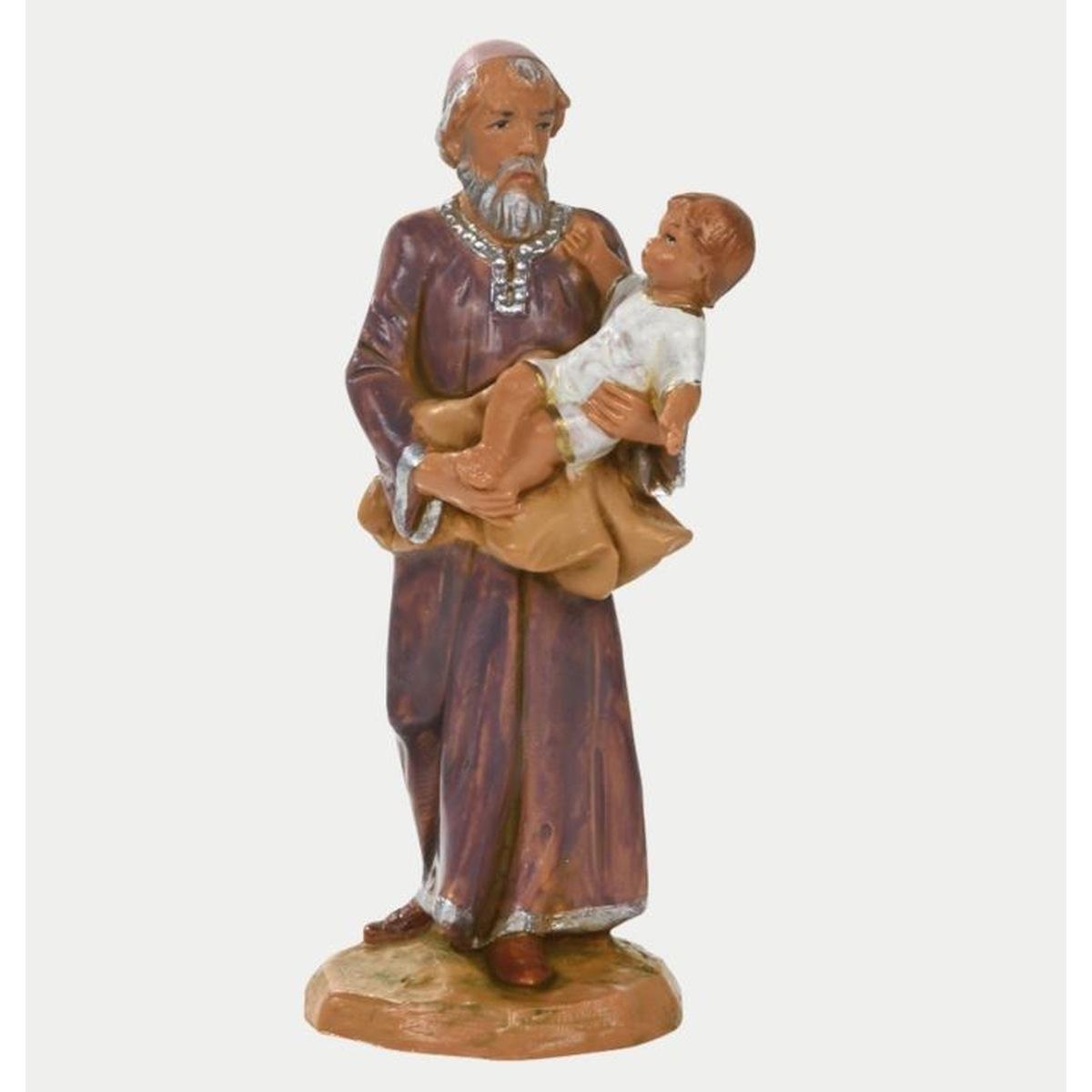 Statua presepe 12 cm edizione limitata profeta bambino in braccio
