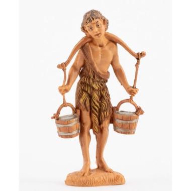 Statua presepe 10 cm pastore secchi di acqua