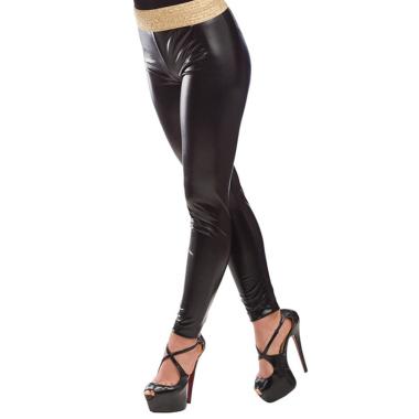 Leggins nero lucido elasticizzati