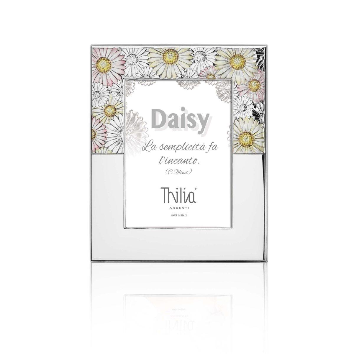Cornice argento thilia fiori 10 x 15 cm