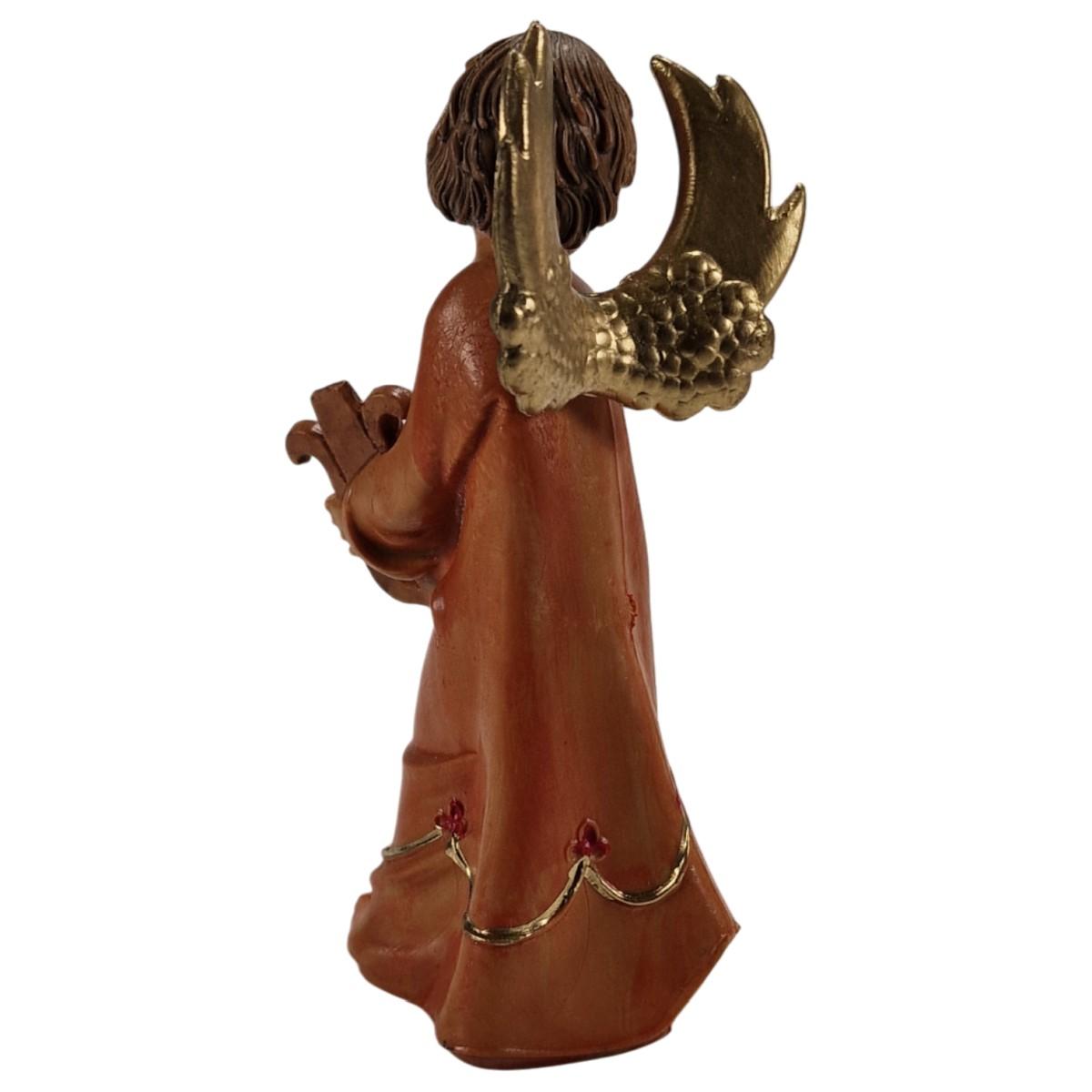 Statua presepe 12 cm angelo che suona la lira