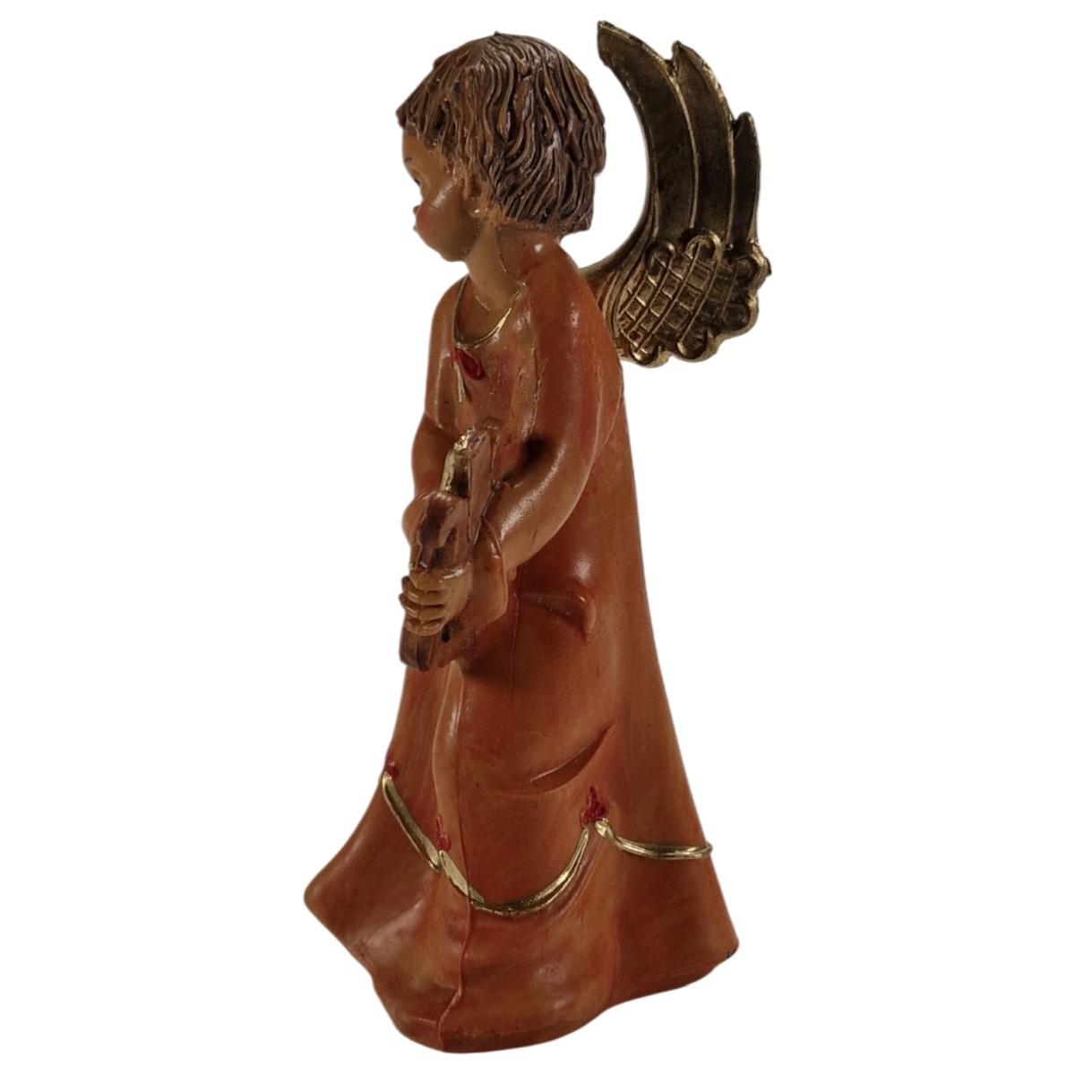Statua presepe 12 cm angelo che suona la lira