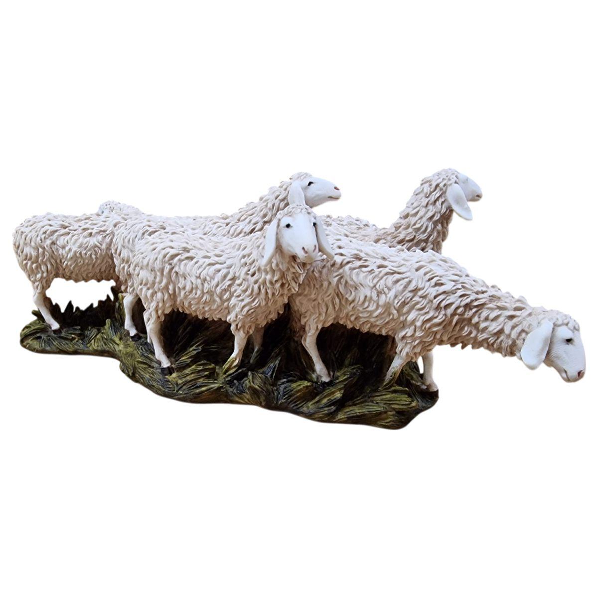 Statua presepe 15 cm gregge di 6 pecore