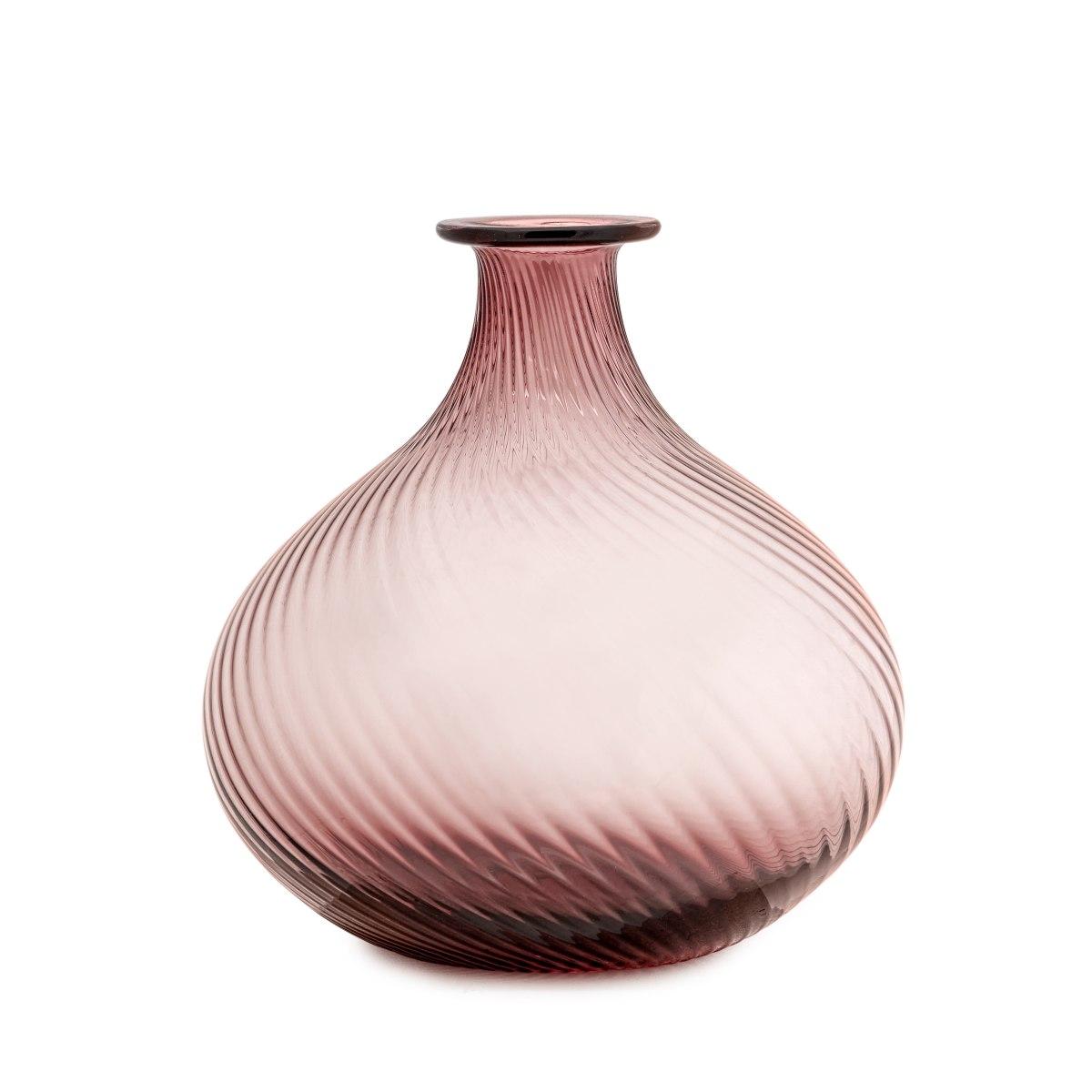 Vaso vetro helix rosa 19 x 27 cm