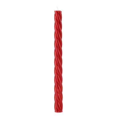 Candela tortiglione rossa Set 2 pz