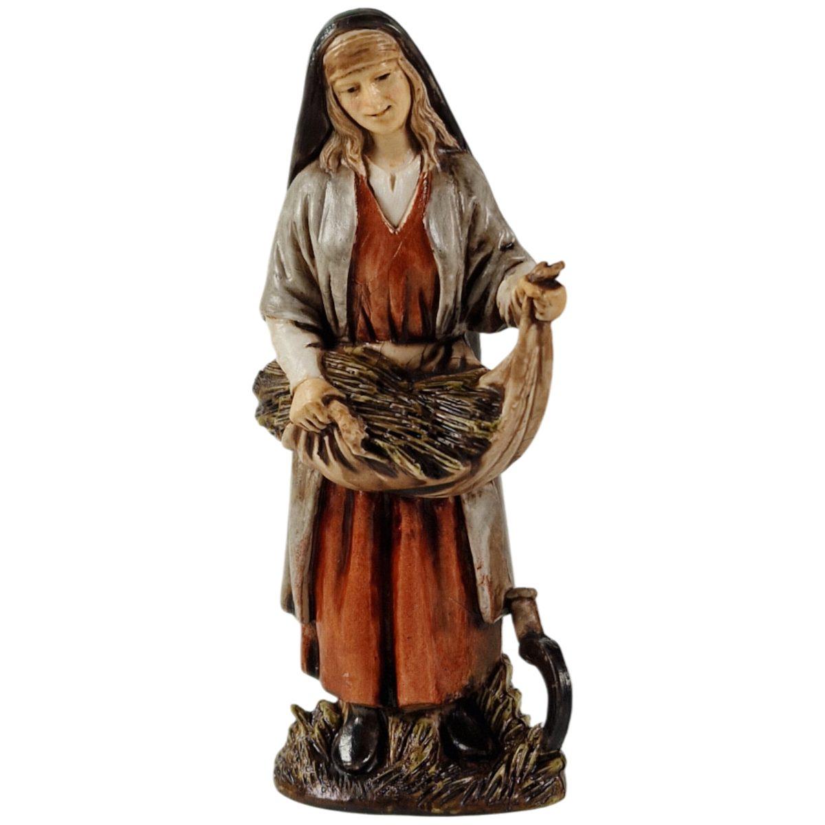 Statua presepe 10 cm donna gran nel sinale modello o