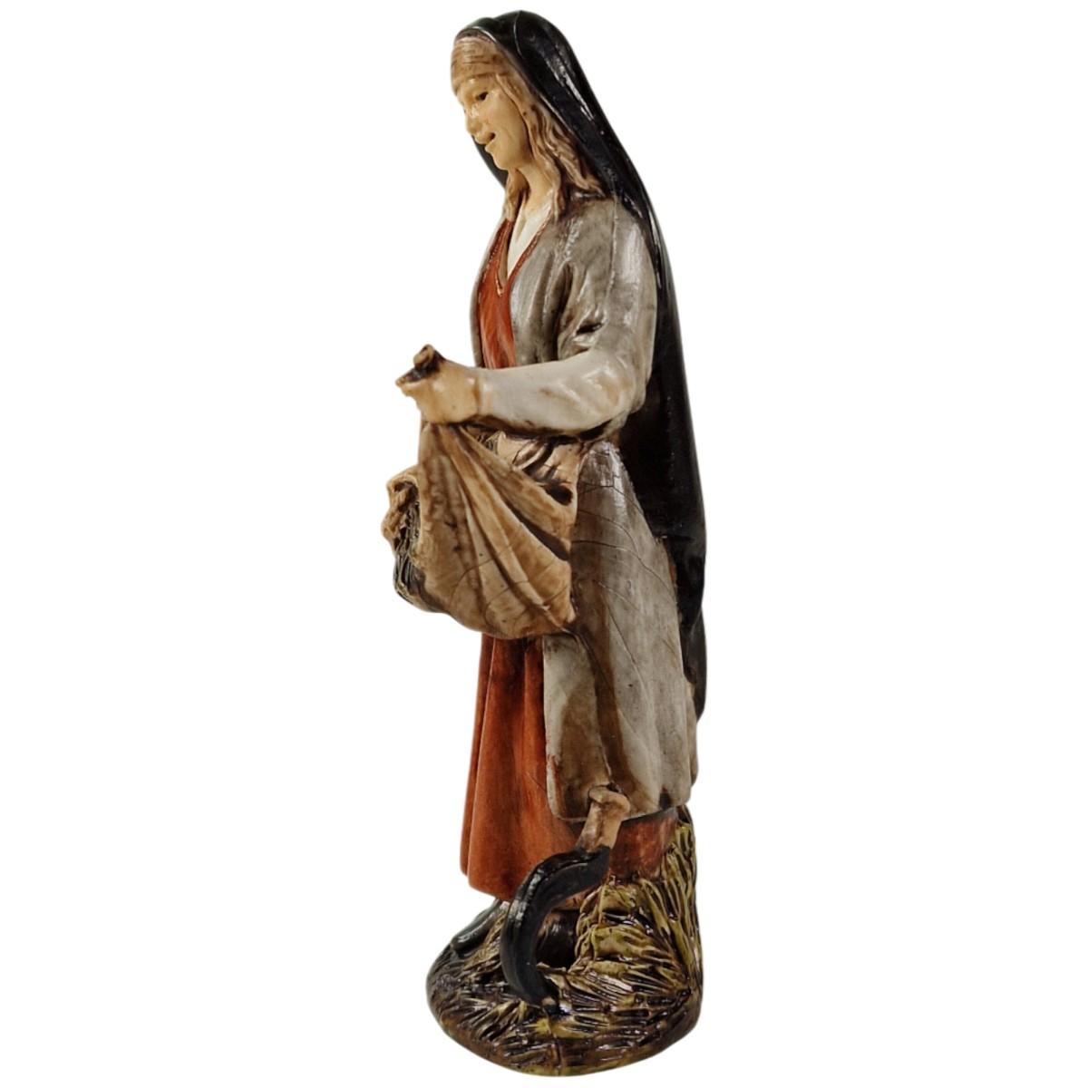 Statua presepe 10 cm donna gran nel sinale modello o