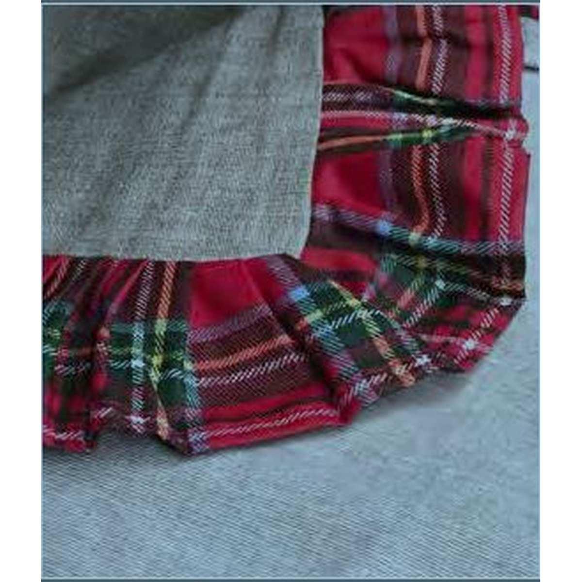 Tovaglia natalizia resinata fantasia tartan voila disponibile 2 colori rosso 155 x 220 cm