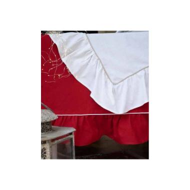 Tovaglia natalizia cotone fantasia xmas glitter 3 colori rosso 160 x 220 cm