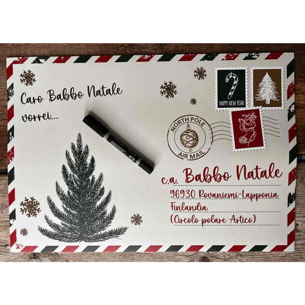 Tovaglietta natalizia americana pvc lettera babbo Set 48 pz