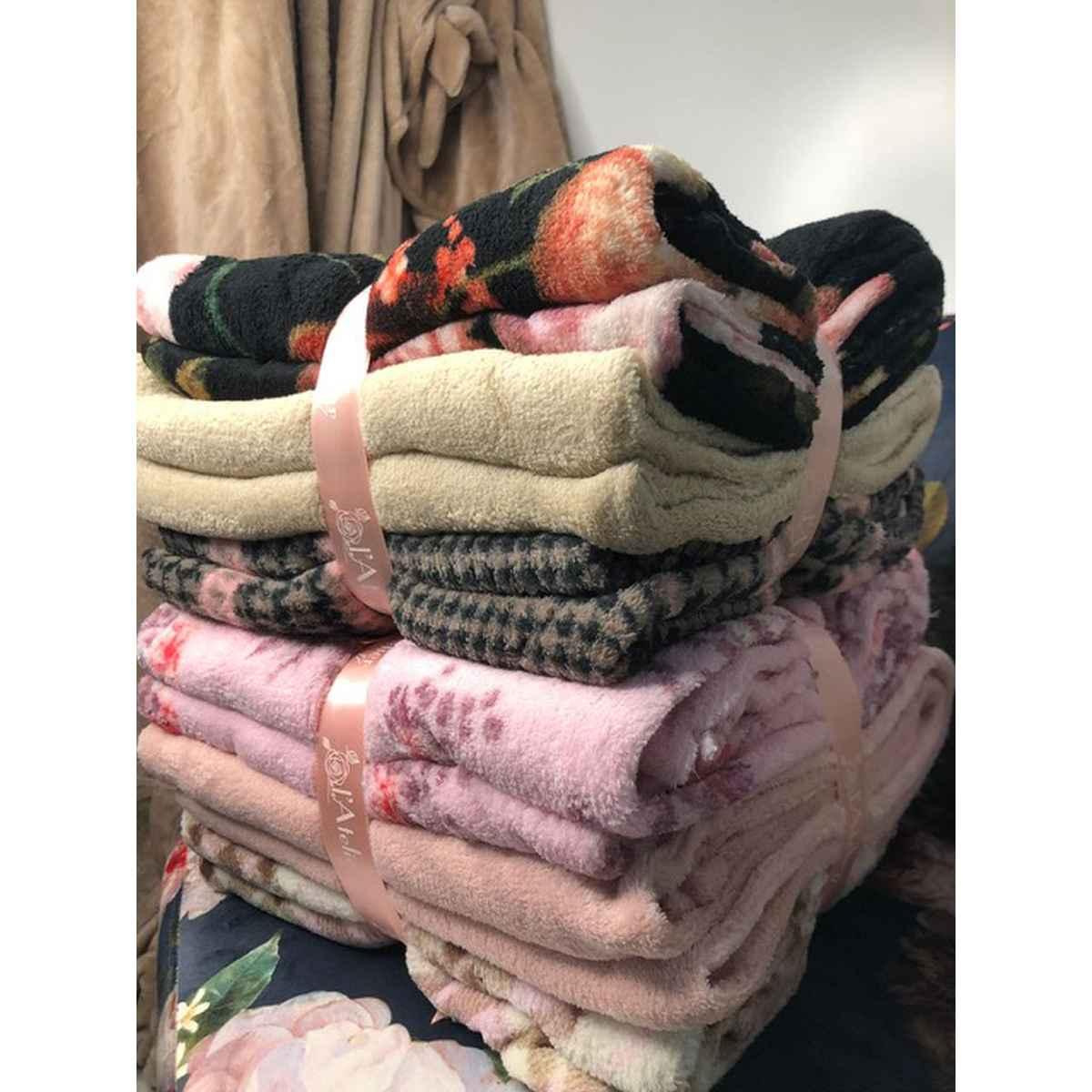 Coperta plaid friends rosa Set 3 pz