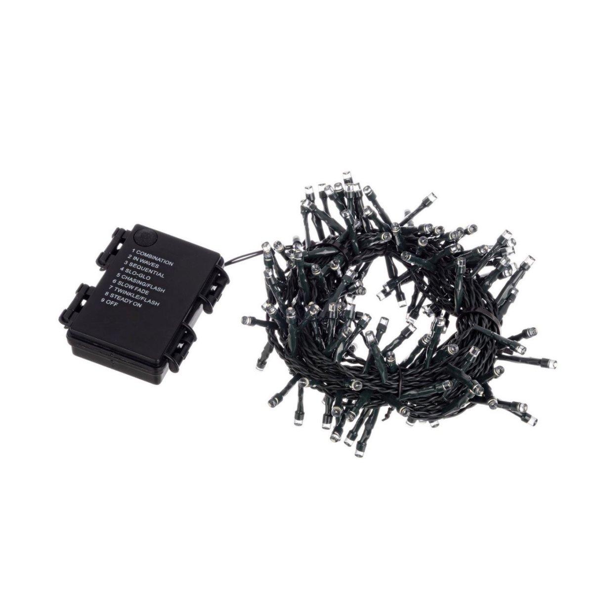 Luci di natale esterno batteria 180 led multicolor timer 5 mt