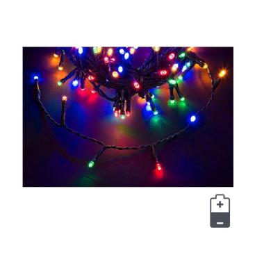 Luci di natale esterno batteria 180 led multicolor timer 5 mt