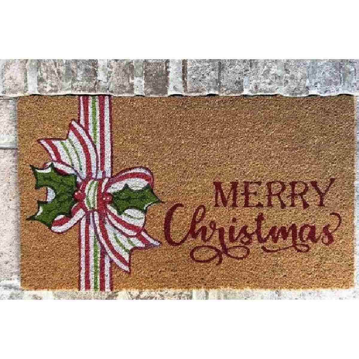Zerbino cocco natale sagomato scritta 40 x 70 cm