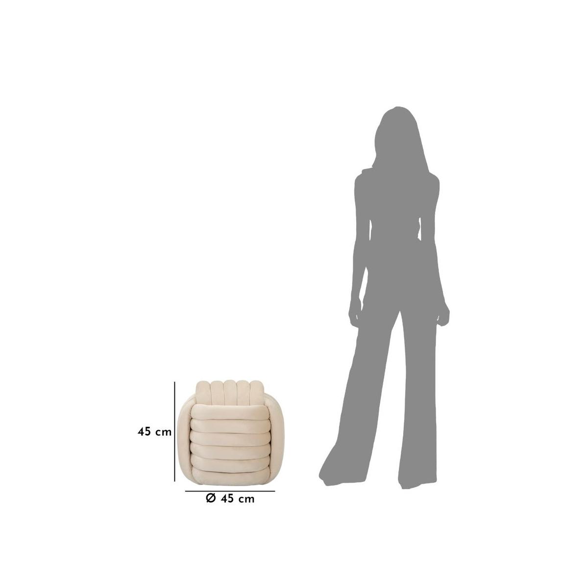 Pouf Softy Crema cm.45x45x45