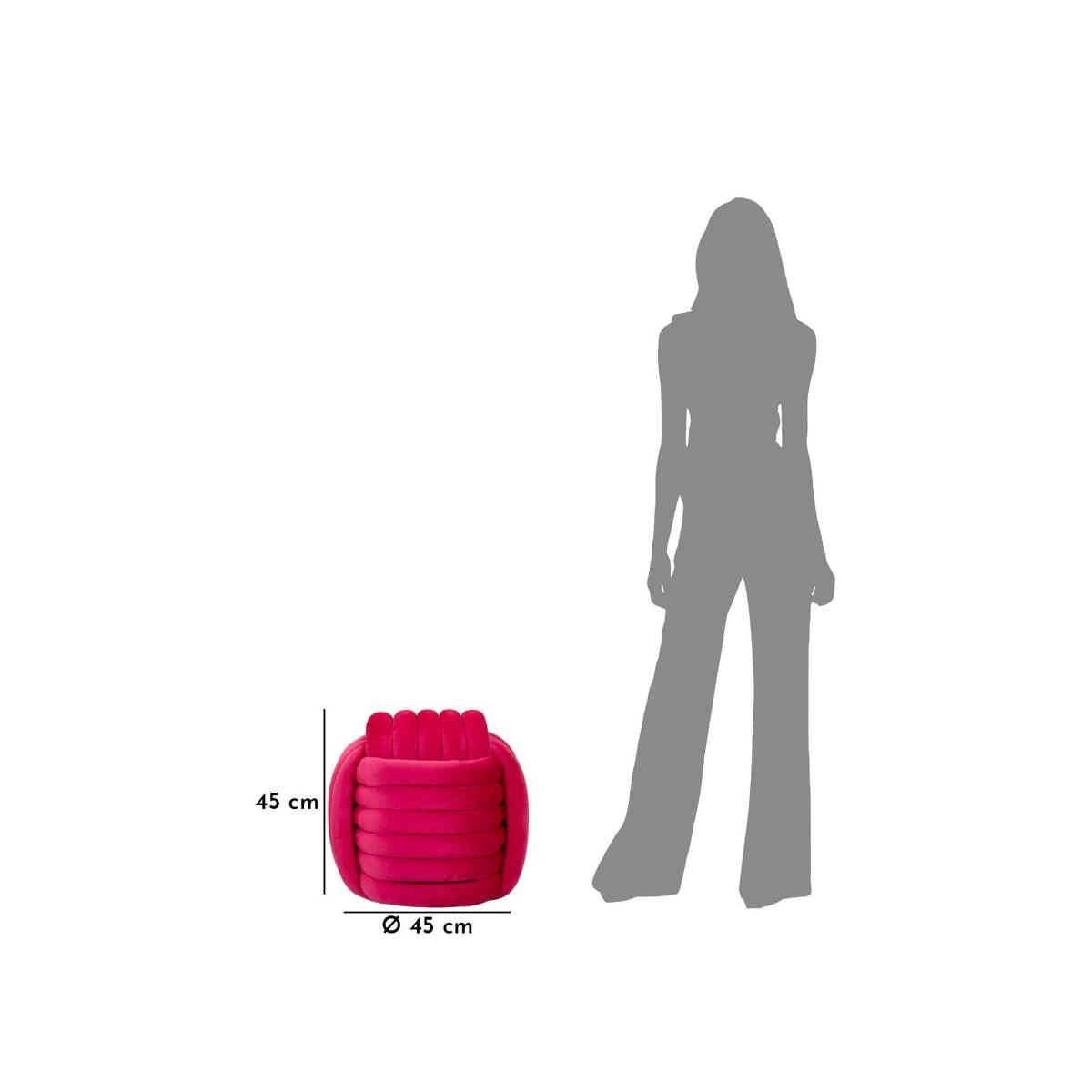Pouf softy fuxia 45 x 45 x 45 cm