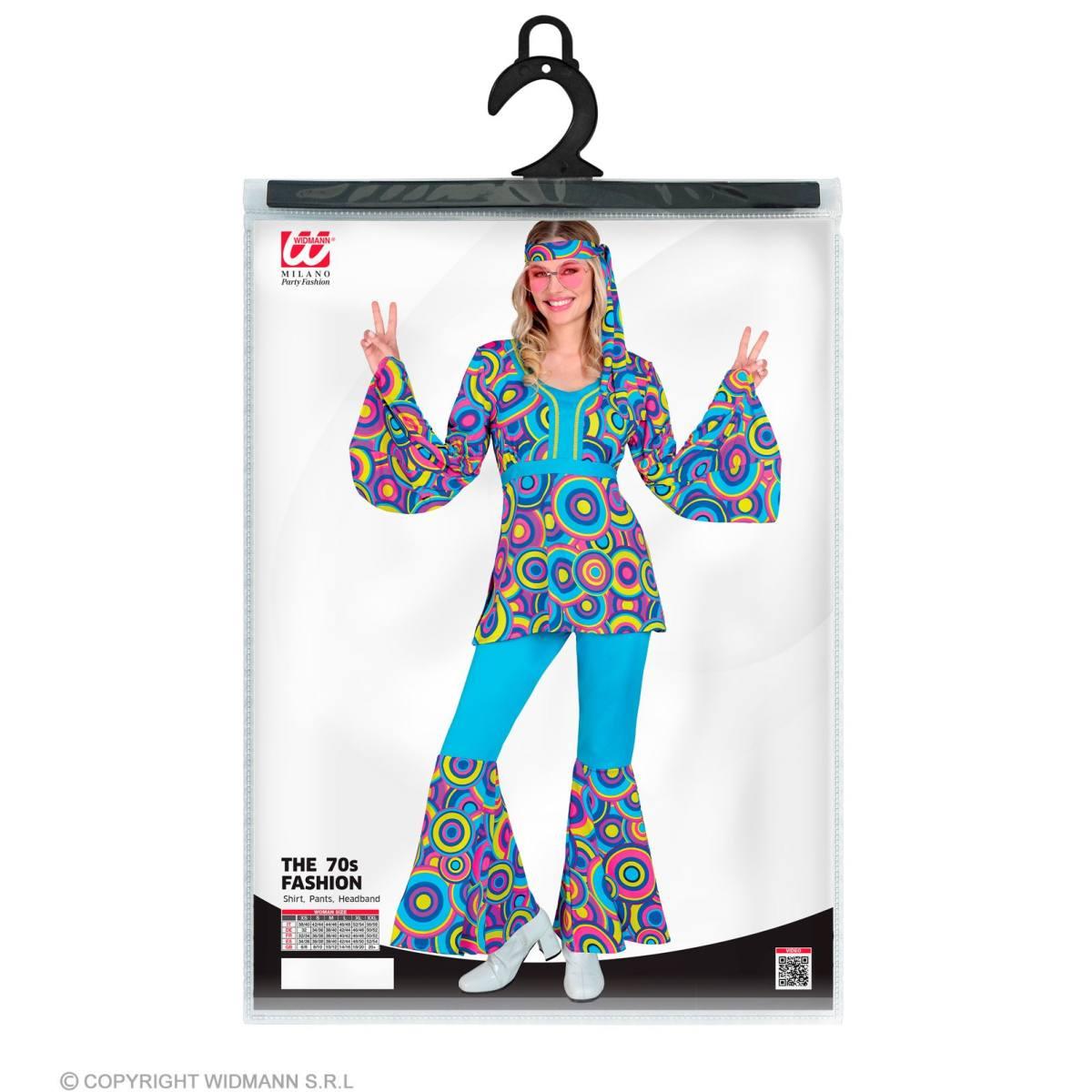 Costume hippie anni 70 80 azzurro