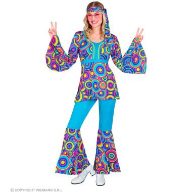 Costume hippie anni 70 80 azzurro