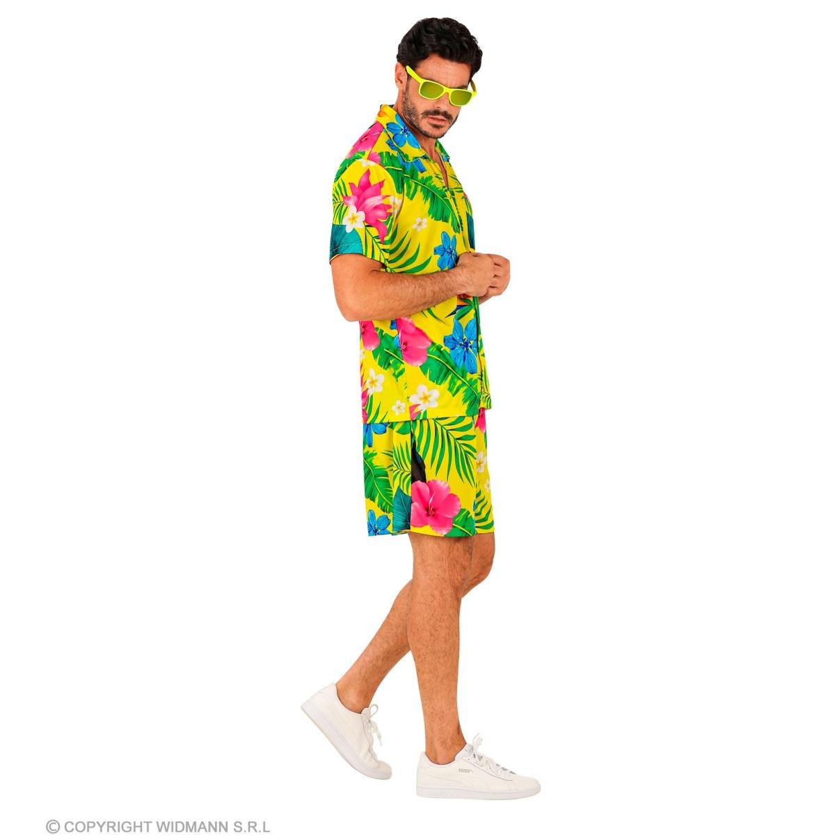 Costume completo summer party hawaii giallo