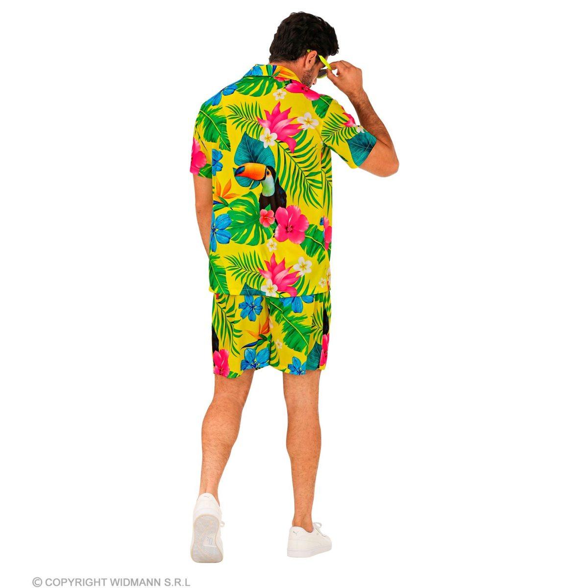 Costume completo summer party hawaii giallo