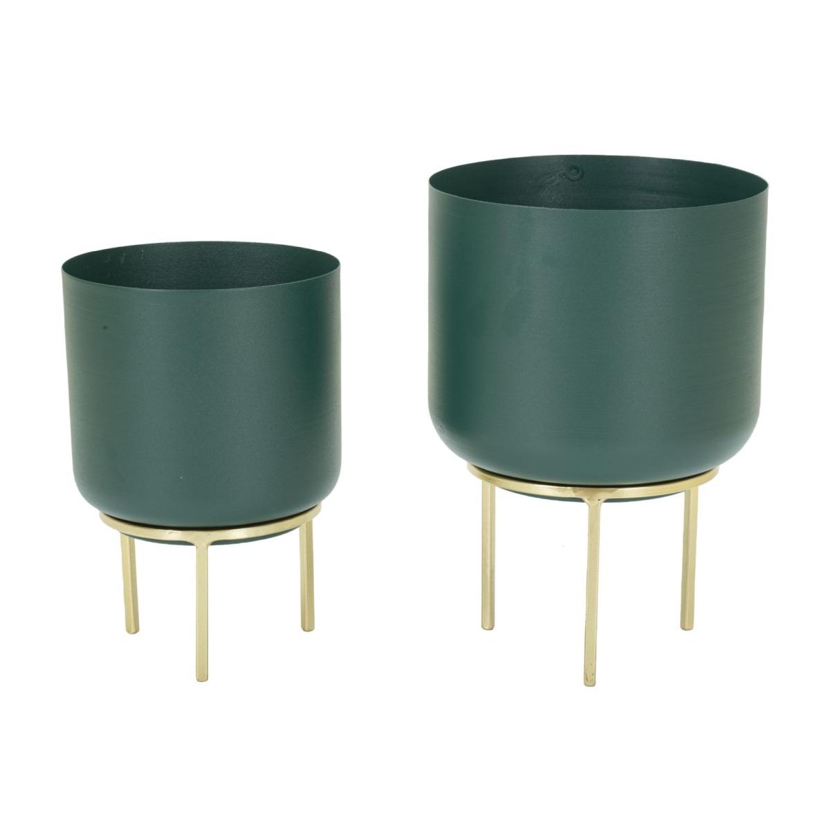 Portavaso grent grande metallo verde