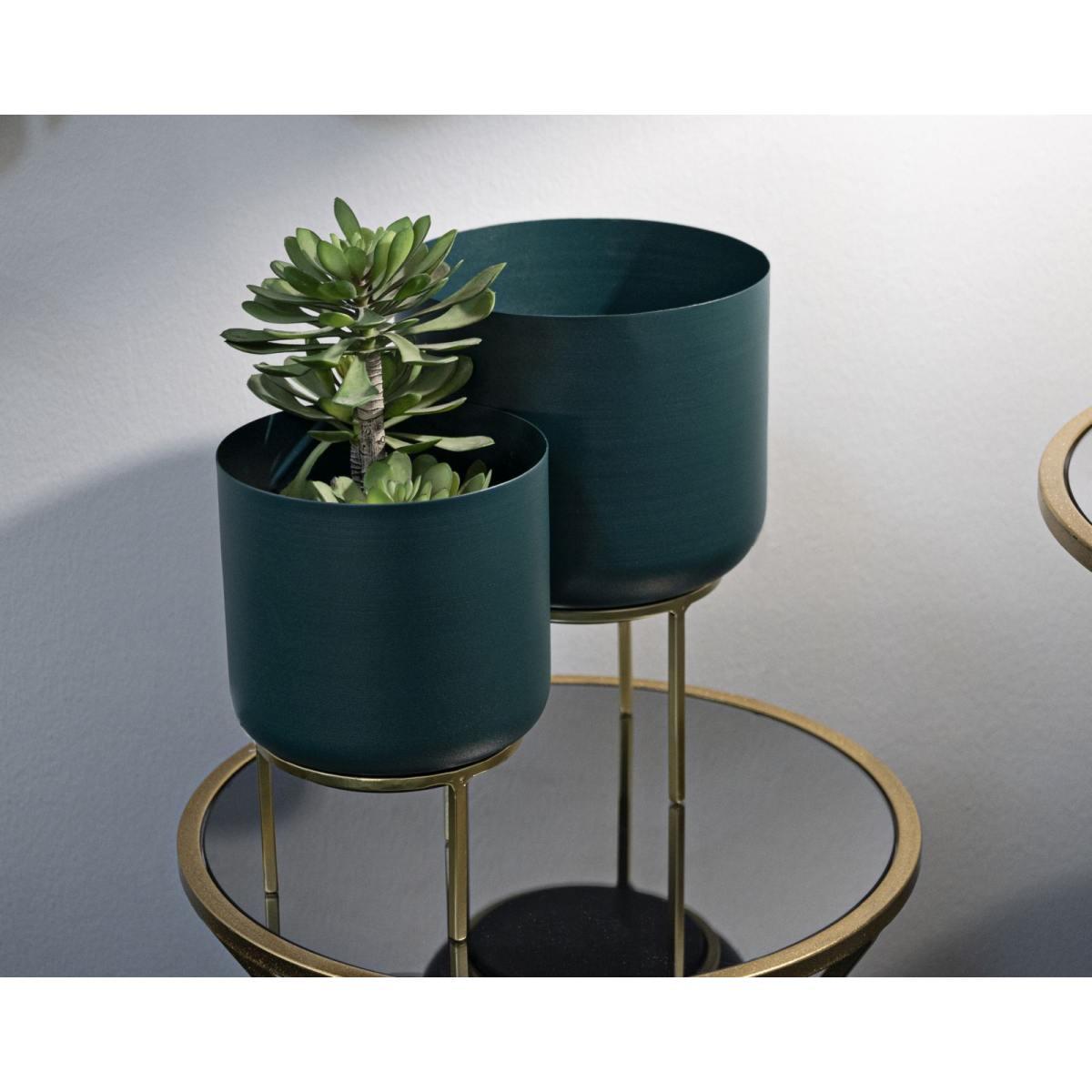 Portavaso grent grande metallo verde