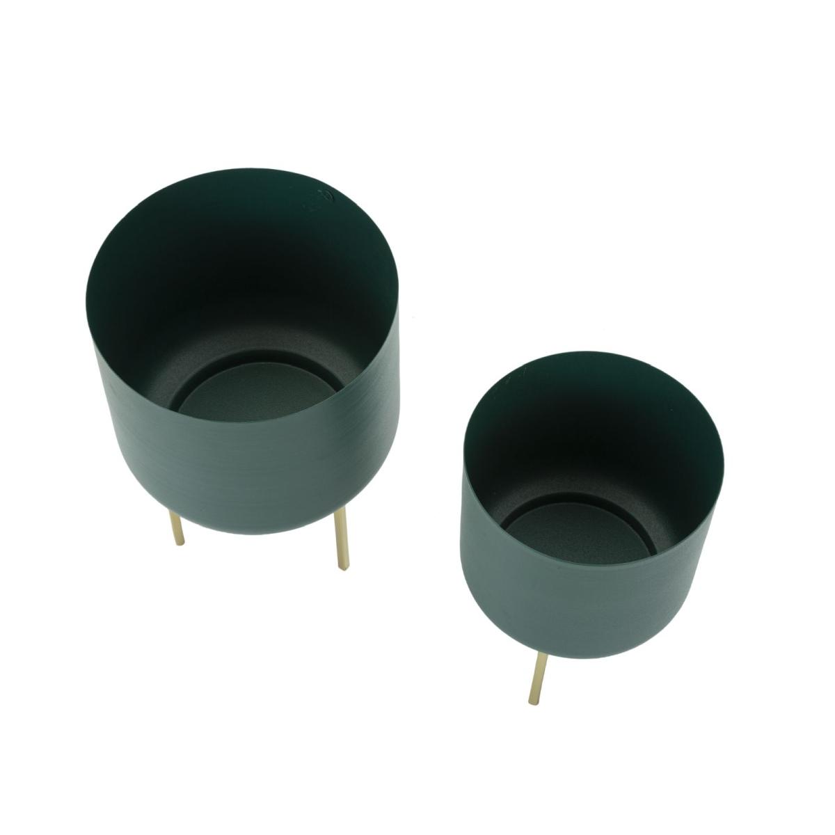 Portavaso grent piccolo metallo verde
