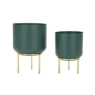 Portavaso grent piccolo metallo verde