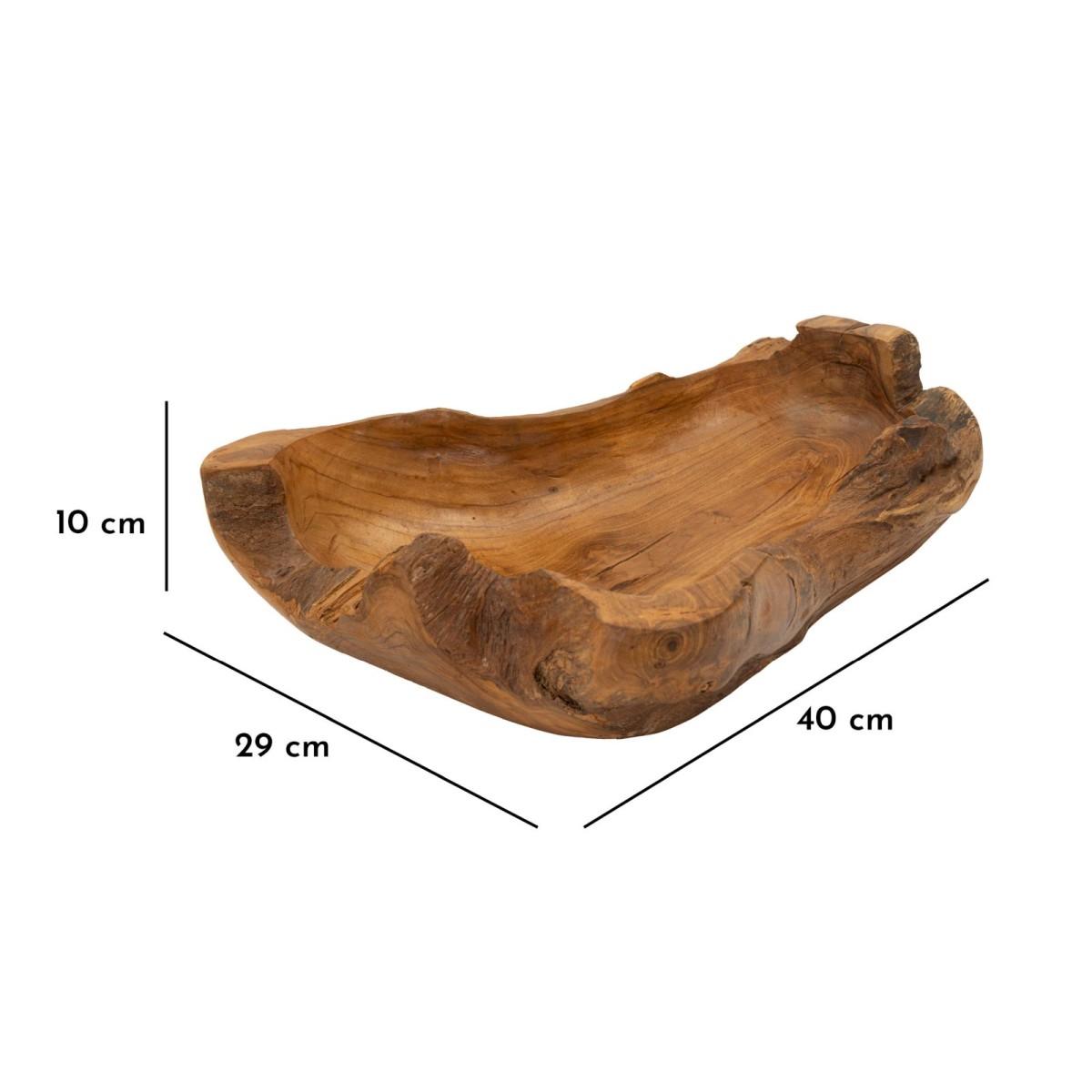 Svuota tasche narro teak riciclato massello 40 x 29 x 10 cm