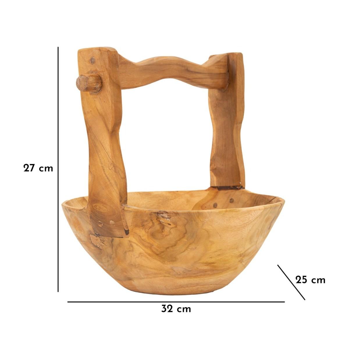 Svuota tasche narro timbo riciclato massello 32 x 25 x 27 cm