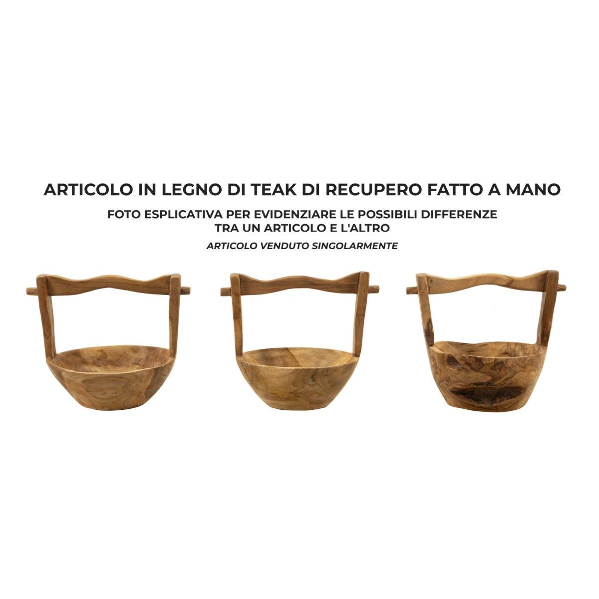 Svuota tasche narro timbo riciclato massello 32 x 25 x 27 cm