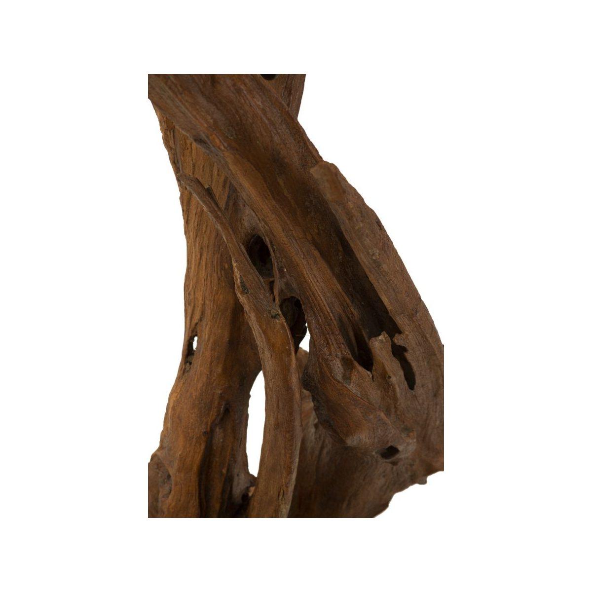 Lampada da tavolo teak riciclato 35 x 80 cm