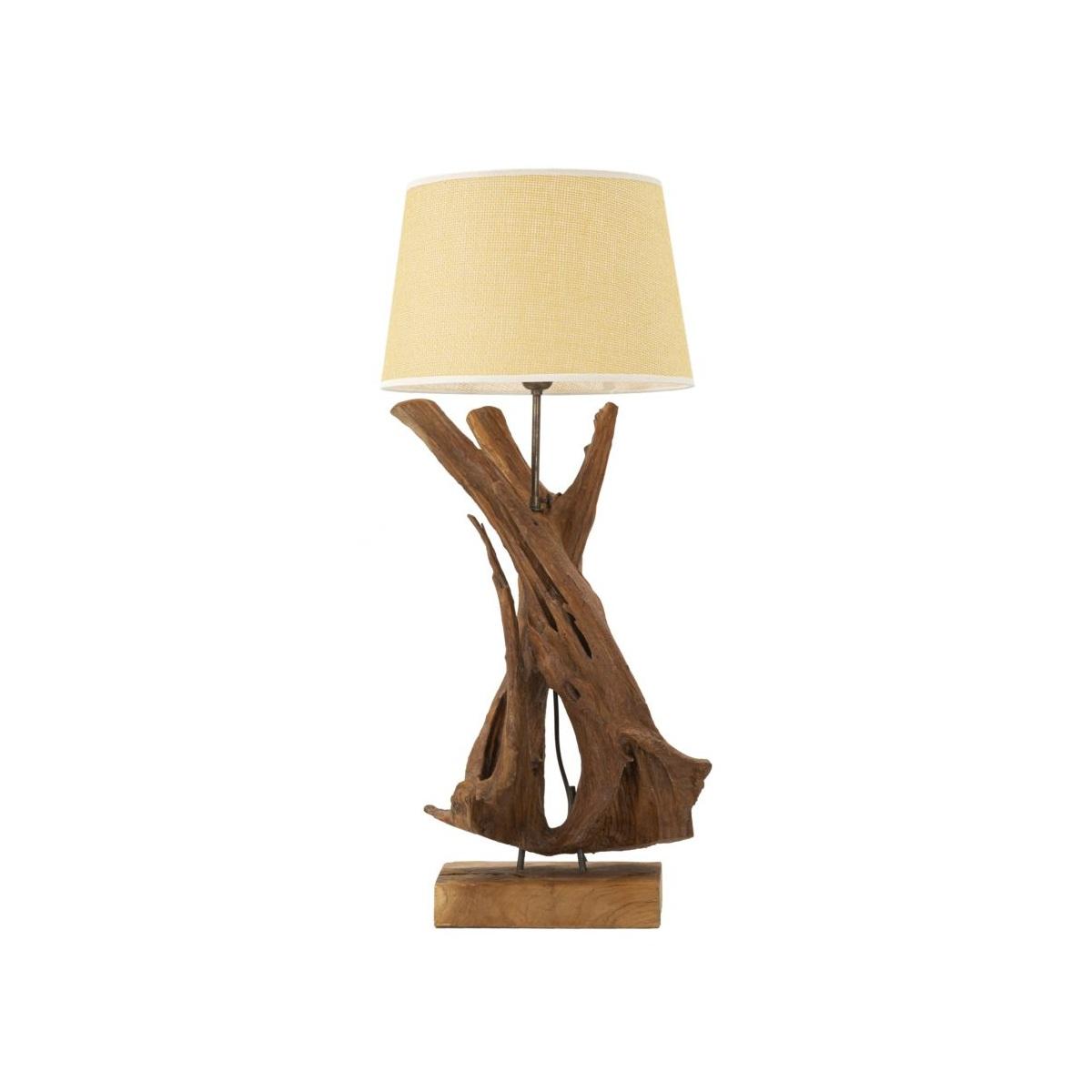Lampada da tavolo teak riciclato 35 x 80 cm