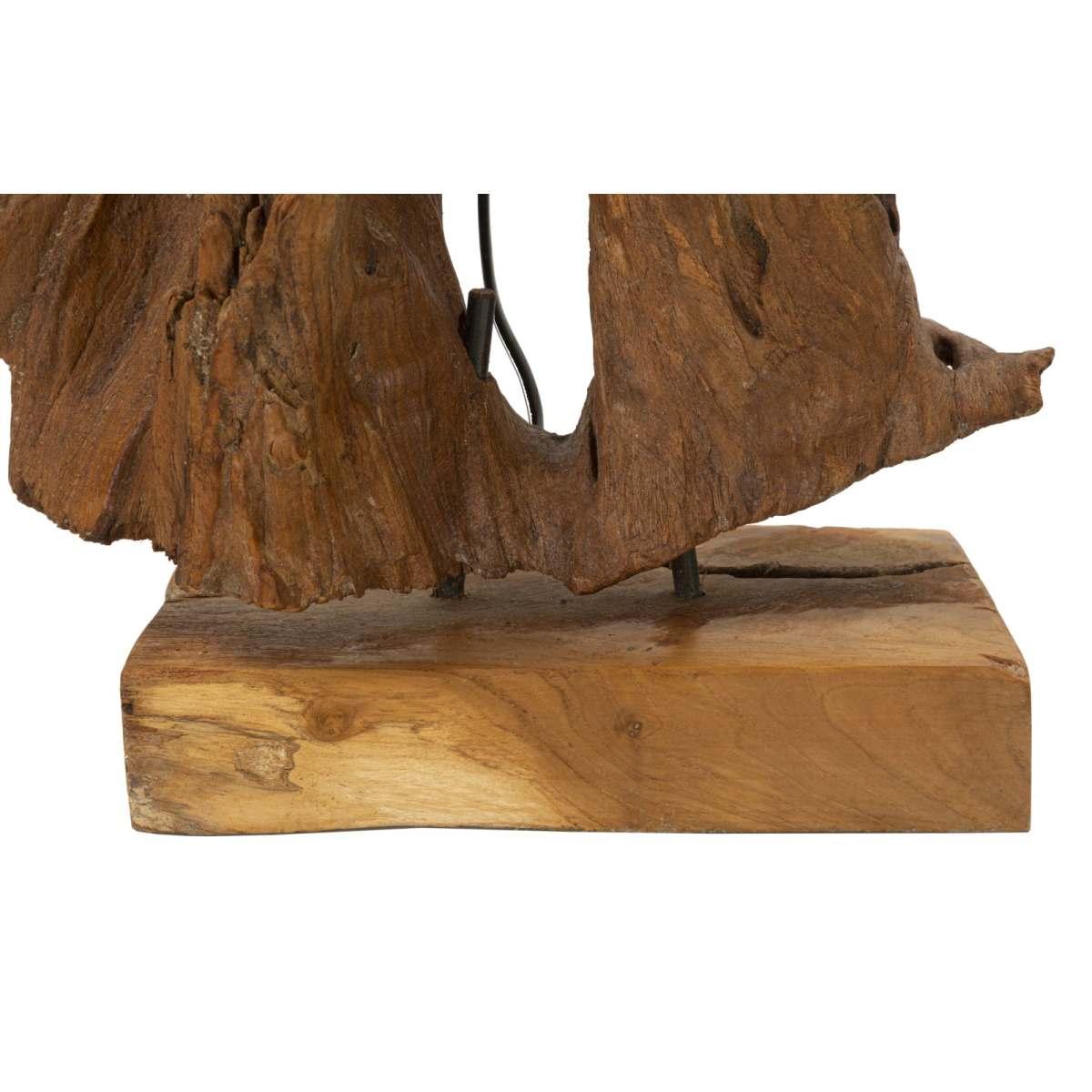 Lampada da tavolo teak riciclato 35 x 80 cm