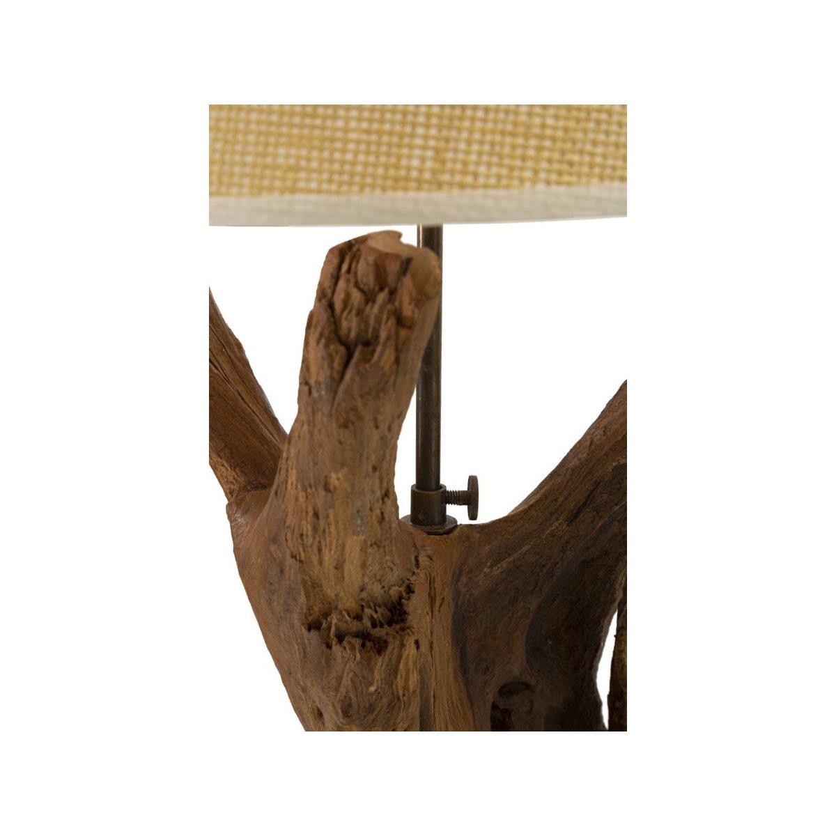 Lampada da tavolo teak riciclato 35 x 80 cm