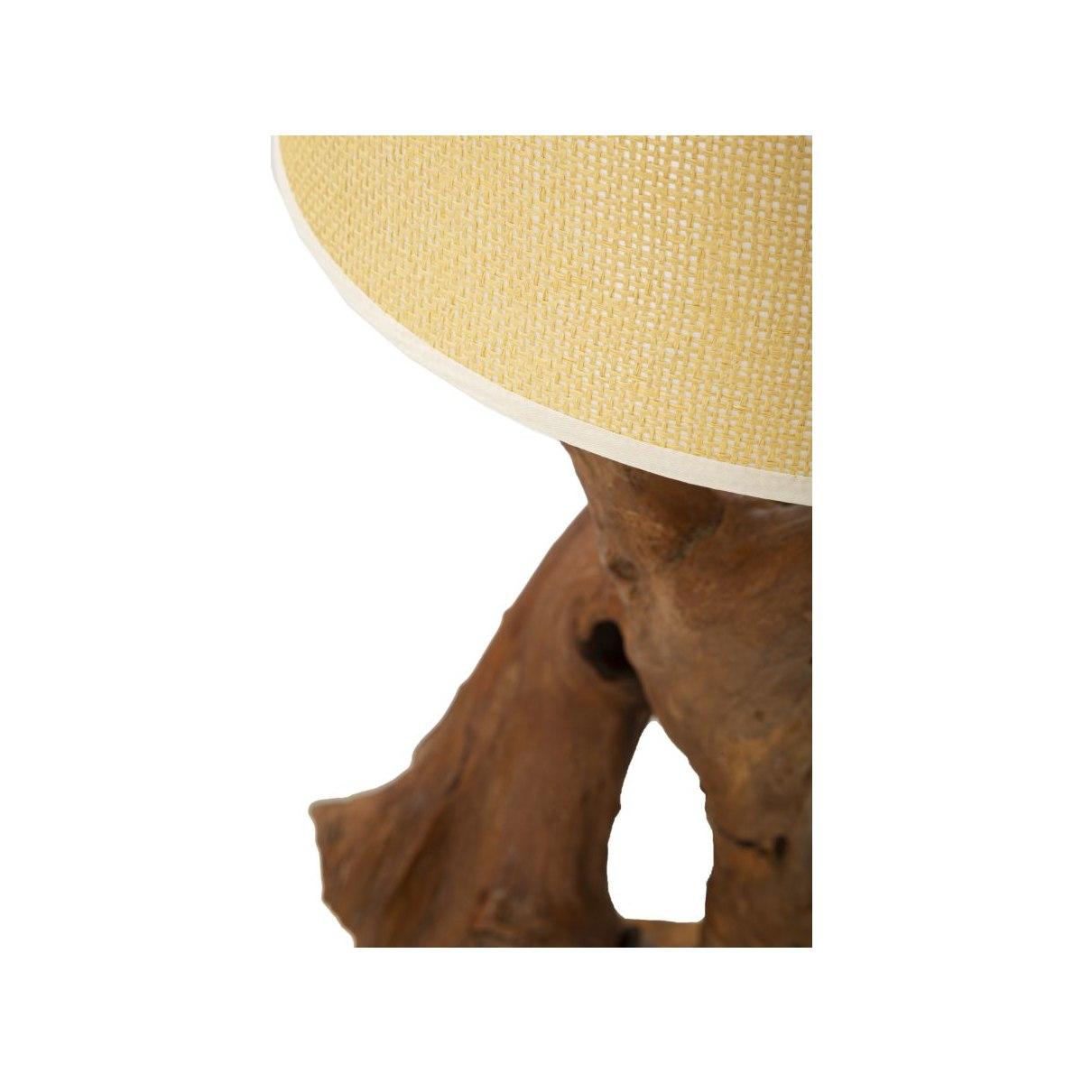 Lampada da tavolo teak riciclato 35 x 80 cm