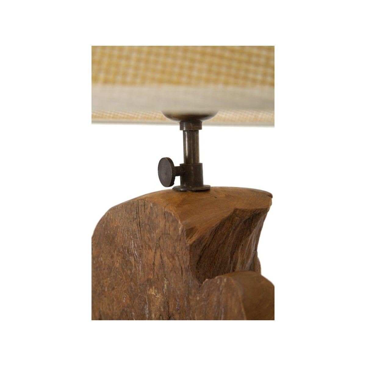 Lampada da tavolo teak riciclato 35 x 80 cm