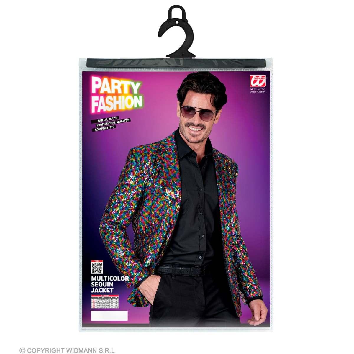 Giacca disco multicolor paillettes