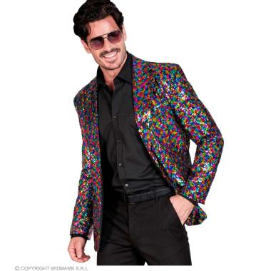 Giacca disco multicolor paillettes