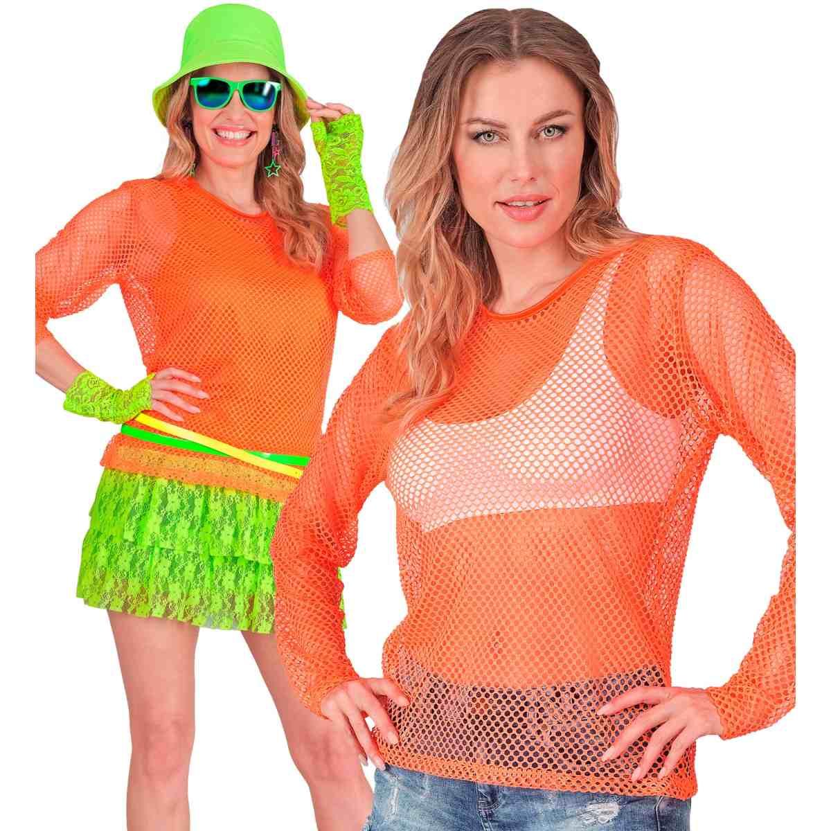 Maglia rete arancione fluo