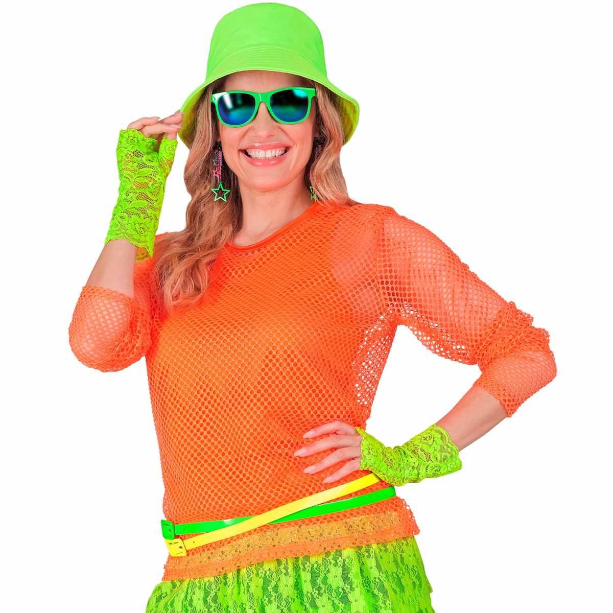 Maglia rete arancione fluo