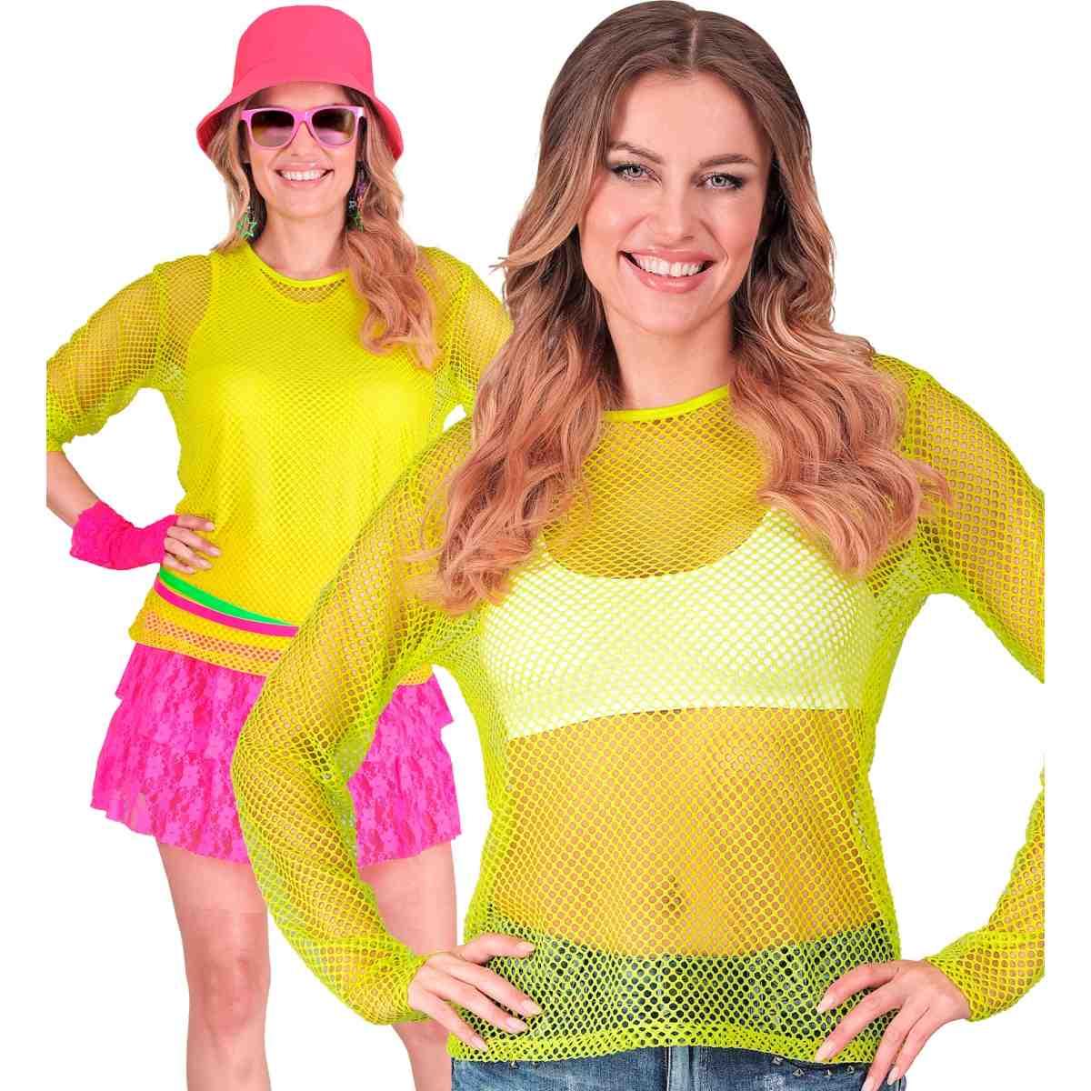 Maglia rete giallo fluo