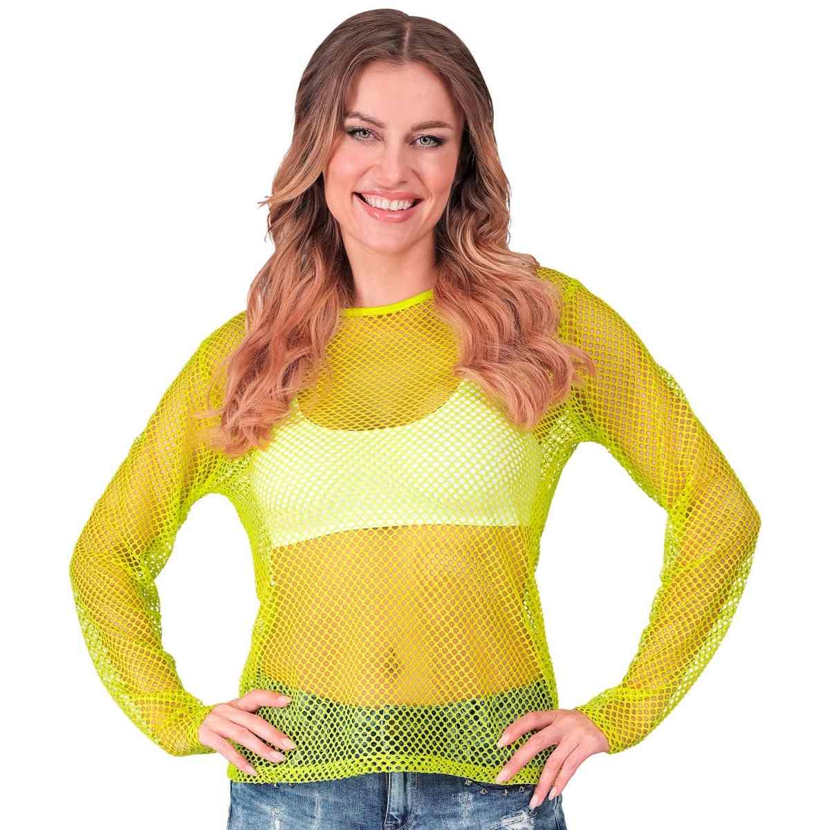 Maglia rete giallo fluo