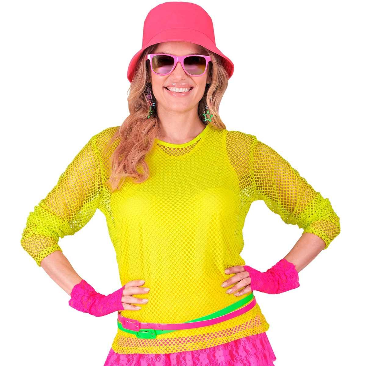 Maglia rete giallo fluo