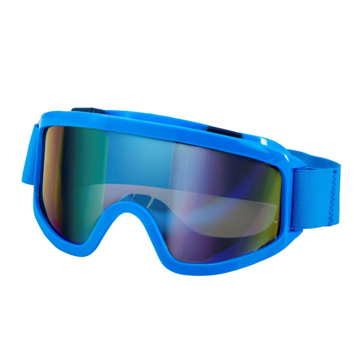 Occhiali da sci anni 80 blu fluo