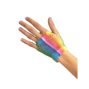 Guanti corti rete multicolor senza dita