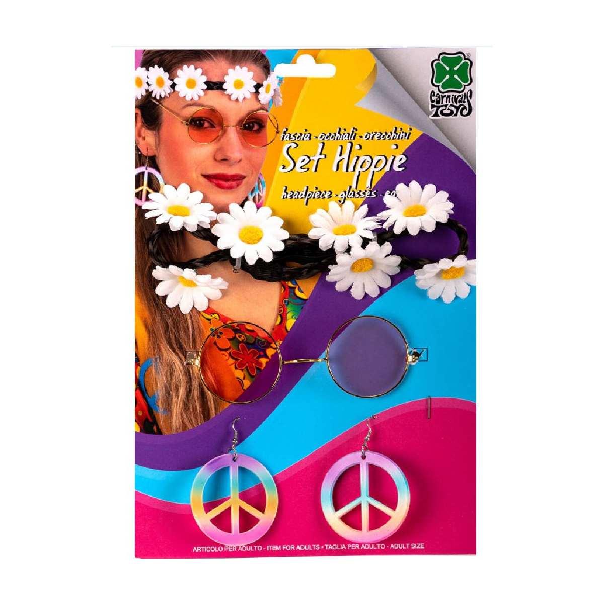 Occhiali hippie orecchini fascia